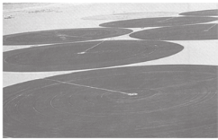 Zonas irrigadas por aspersão na Arábia Saudita