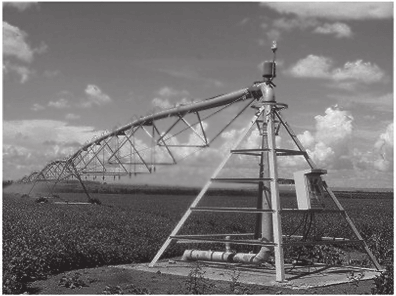 Figura do pivô central do sistema de irrigação