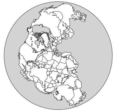 Imagem do planeta e todos os continentes juntos