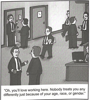 Cartum sobre ambiente de trabalho
