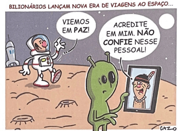 Imagem de um charge cazo
