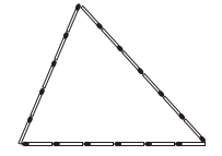 A figura ilustra um triângulo construído com essas características.