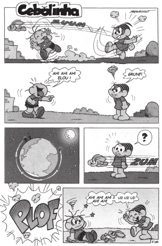 História em quadrinho de cebolinha e mônica