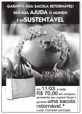 Propaganda sacola ecológica