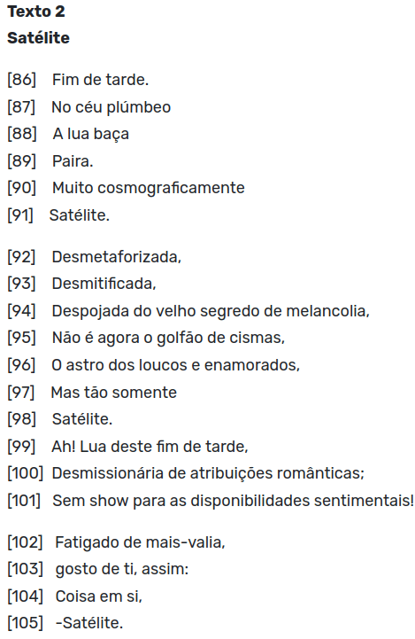 texto 2 para a questão