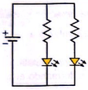 circuito elétrico para o LED 2