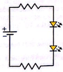 circuito elétrico para o LED 4