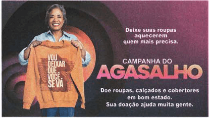 imagem de um cartaz de uma campanha de doação