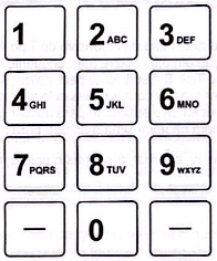 imagem do teclado alfanumérico