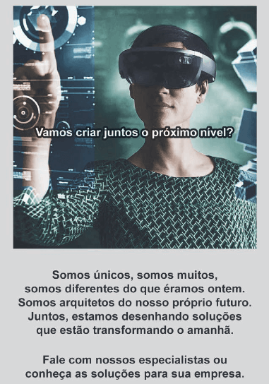 anúncio publicitário sobre tecnologia
