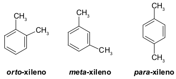 Imagem da estrutura dos 3 isômeros