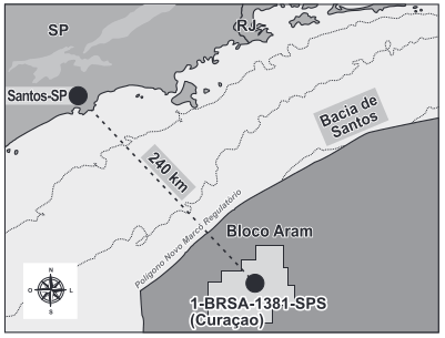 Petrobras identifica a presença de hidrocarbonetos em poço na Bacia de Santos