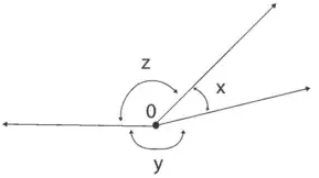 figura com as medidas dos angulos