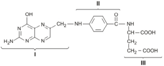 a fórmula estrutural simplificada do ácido fólico