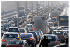 figura com o trânsito de carros