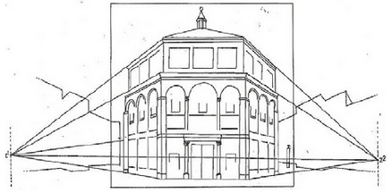 A figura a seguir ilustra o estudo da perspectiva em uma obra desse arquiteto