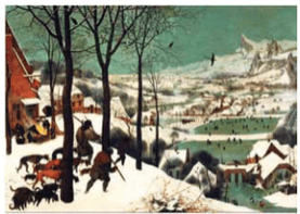 (Pieter Brugel, Os caçadores na neve.)
