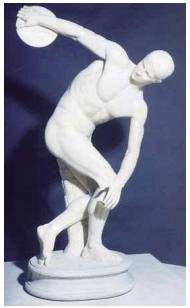 imagem da cópia romana da escultura grega