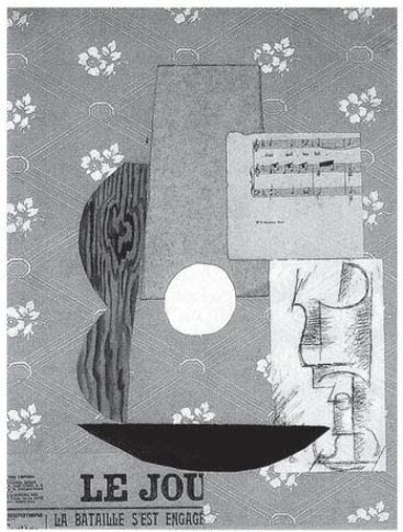 PICASSO, P. Guitar, Sheet Music, and Glass, Fall
