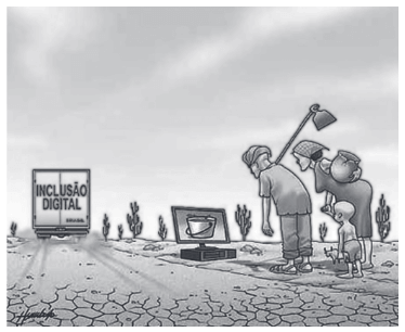charge sobre inclusão digital