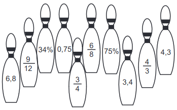 imagem com os pinos do boliche