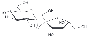estrutura molecular do açúcar