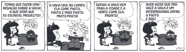 tirinha da mafalda para a questão