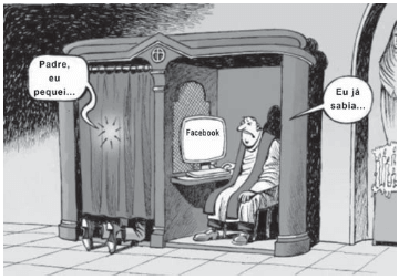 charge sobre redes sociais