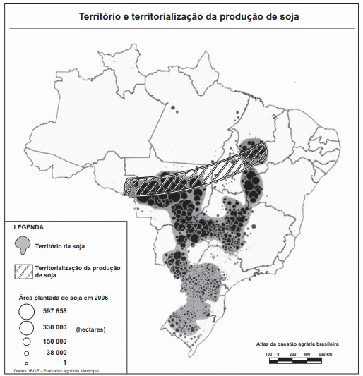 mapa do Atlas da questão agrária brasileira