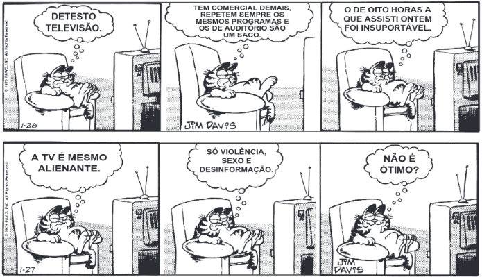 quadrinho do garfield