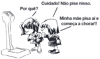 A charge retrata um comportamento recorrente nos dias atuais