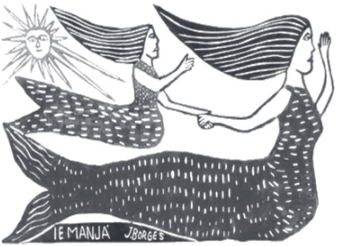 imagem BORGES, J. Iemanjá. Xilogravura