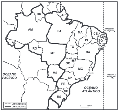 mapa do brasil para a resolução da questão
