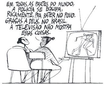 charge sobre programas de televisão