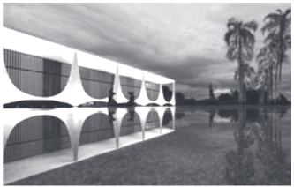 Rompendo com as paredes retas e com a geometrização clássica acadêmica, os arquitetos modernistas desenvolveram seus projetos graças também a um momento de industrialização e modernização do Brasil. Observando a imagem apresentada, analisa-se que