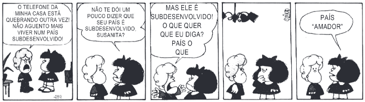 tirinha sobre paises em desenvolvimento